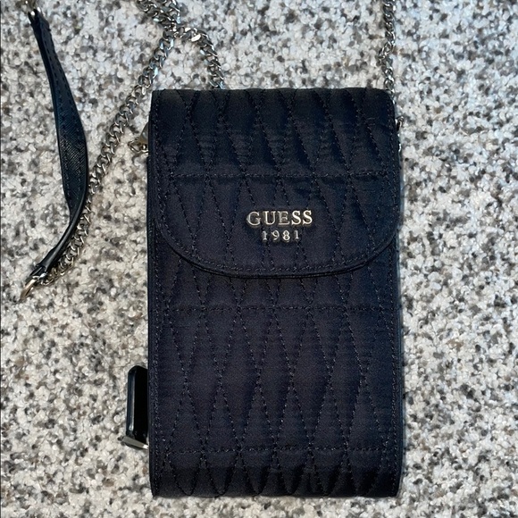 Guess Black Quilted Mini Bag - Picture 1 of 7